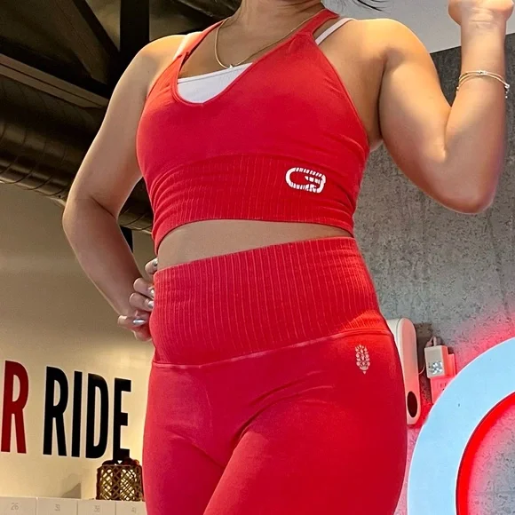 Cyclebar Red Sports Bra - Picture 5 of 5